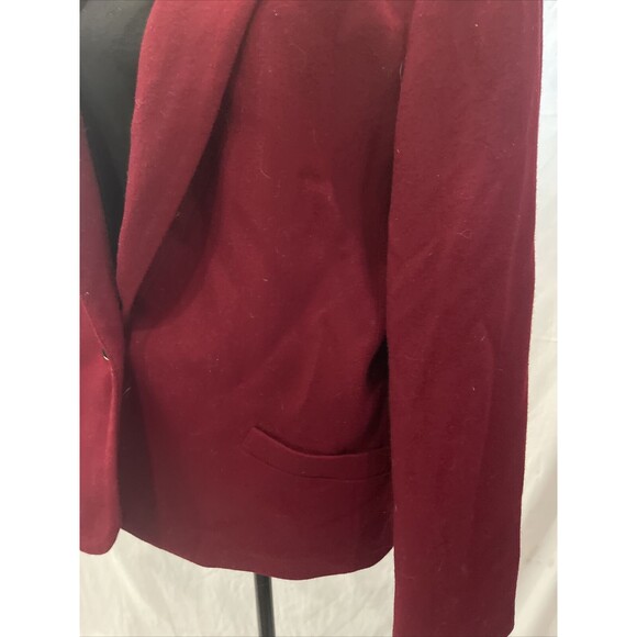 Koret Blazer Jacket Womens Size 18 Red Wool Button Front Lined Vintage - Picture 4 of 9